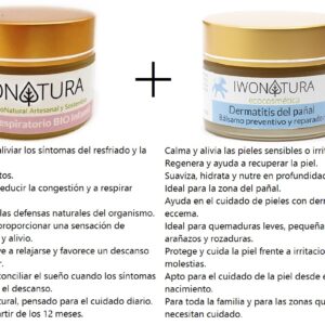 Lote de dos productos Bálsamo respiratorio 30ml y Bálsamo de pañal 30ml